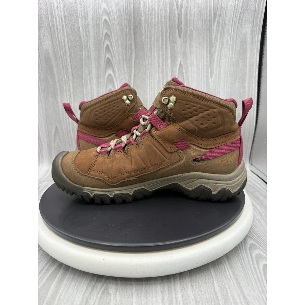 KEEN Targhee IV Mid Womens Size 10 Bison Brown Pink Waterproof Hiking Boots NEW